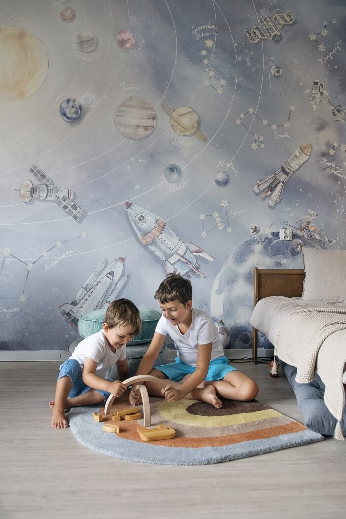 Tapeta kosmos w pokoju dziecięcym